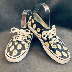 VANS & KENDRA DANDY Sz 8 Smiley  Egg Design Low Top Lace Up Skater Sneakers